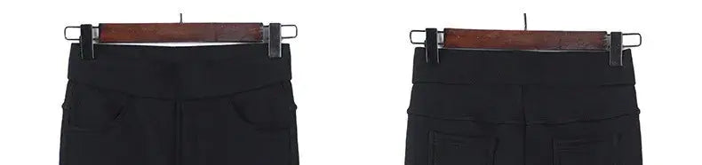 Leggings cálidos de invierno para mujer, pantalones ajustados gruesos de terciopelo, pantalones pitillo elásticos sólidos informales con cintura elástica, blanco y negro MedSurgery Store For Digital Health