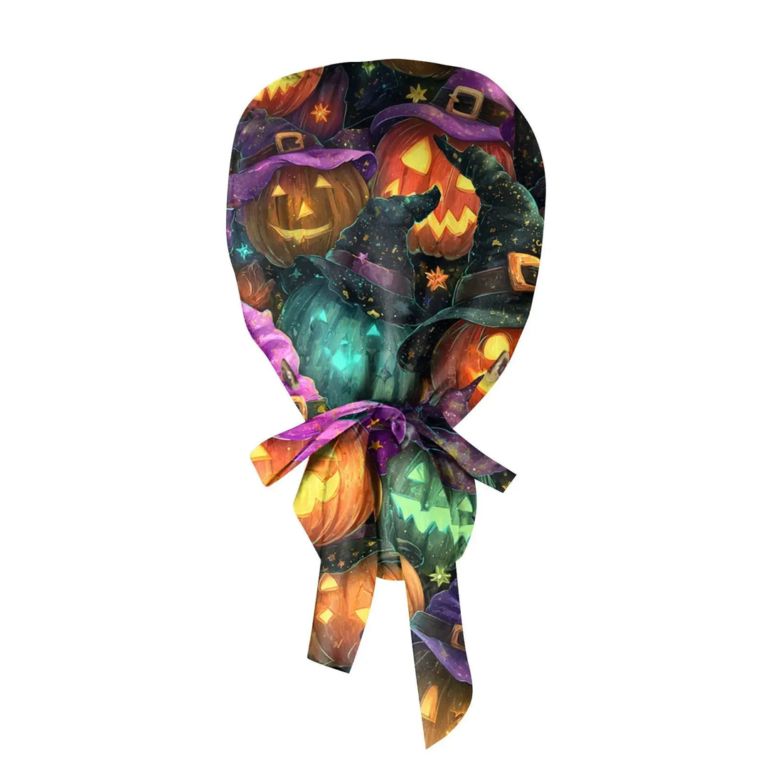 Gorro Quirúrgico para Doctoras o Enfermeras con estampados de Halloween Unisex - Scrub Cap con Estampado para Trabajo Médico. Estilo Casual hechos de Algodón, Cómodos y Elegantes. CJdropshipping
