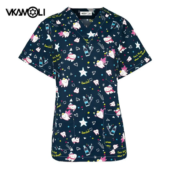 Uniforme de Spa para clínica de mascotas, ropa de trabajo para mujer, traje médico, tops exfoliantes, camisa exfoliante CJdropshipping