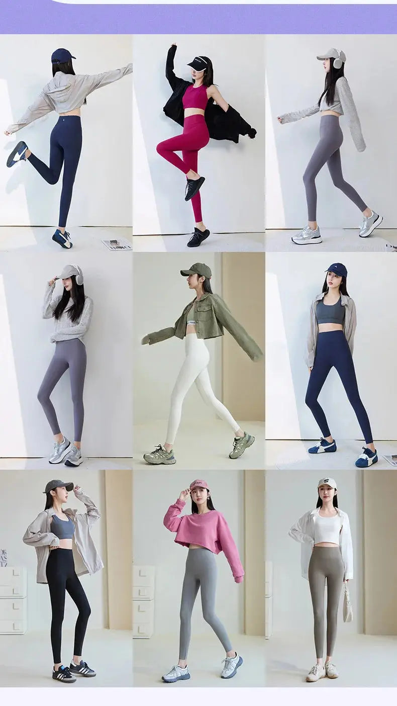 BIVIGAOS 2025 Primavera Verano nueva ciruela roja 3D sensación desnuda Leggings de piel de tiburón mujeres delgadas Sexy deporte Yoga Push Up Fitness Leggings MedSurgery Store For Digital Health