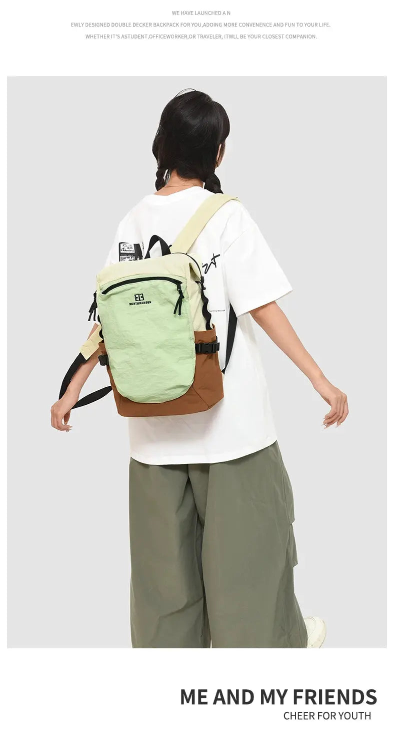 Mochila exterior de doble hombro para mujer, de gran capacidad. Es portátil y adecuado para desplazamientos, viajes. Es un cas MedSurgery Store For Digital Health