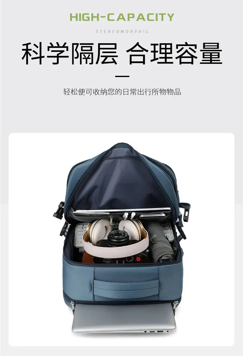 Mochila de viaje grande para mujeres y hombres, bolso de cabina, mochila impermeable multifuncional para avión con carga USB, mochila antirrobo MedSurgery Store For Digital Health