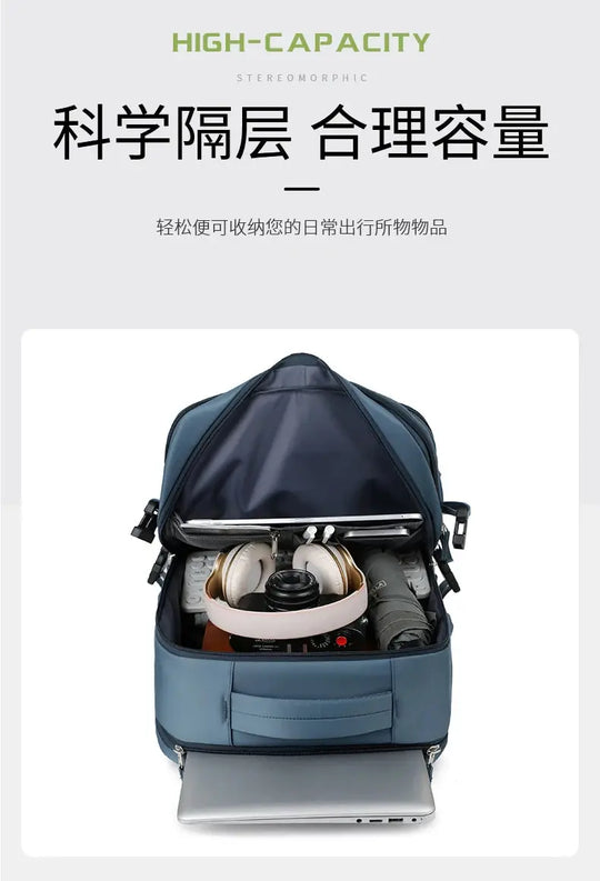 Mochila de viaje grande para mujeres y hombres, bolso de cabina, mochila impermeable multifuncional para avión con carga USB, mochila antirrobo MedSurgery Store For Digital Health