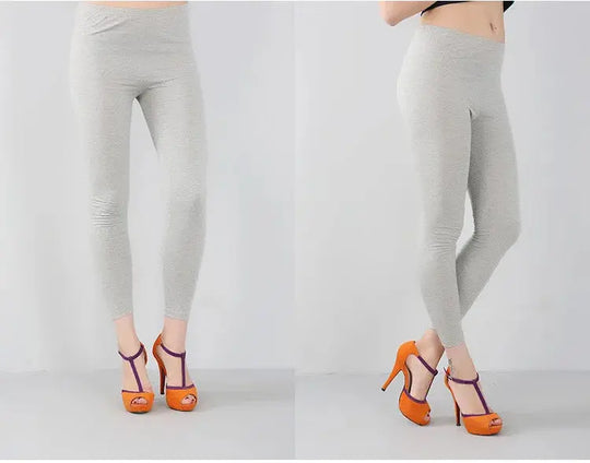 Leggings elásticos de fibra de bambú para mujer, pantalones de nueve puntos, informales, talla grande, primavera, verano y otoño, novedad de 2024 DSers Fulfillment