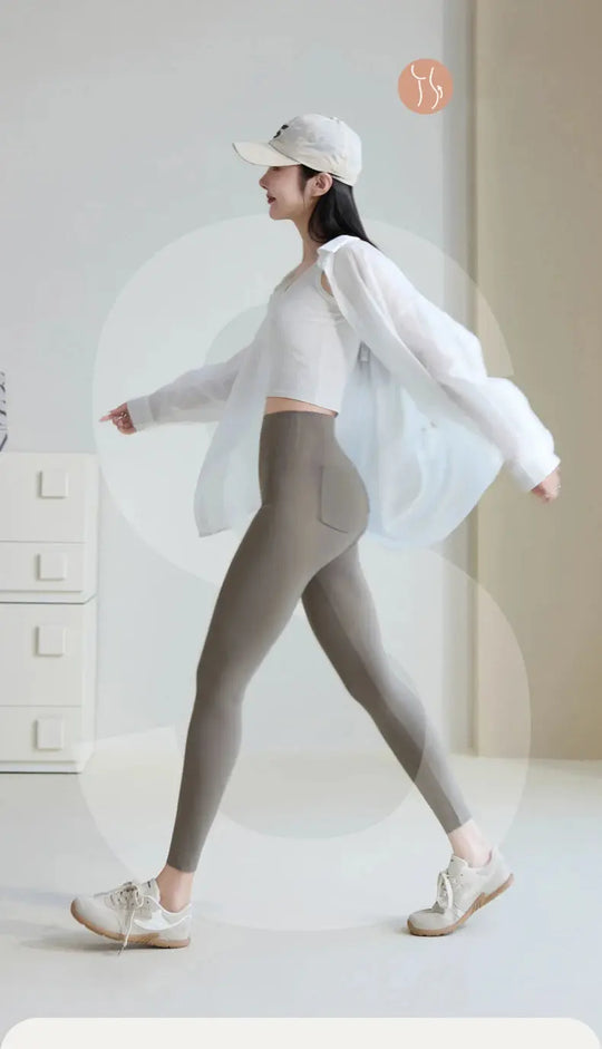 BIVIGAOS 2025 Primavera Verano bolsillo trasero Leggings de piel de tiburón mujeres blanco apretado Casual deporte Fitness Leggings pantalones pitillo MedSurgery Store For Digital Health