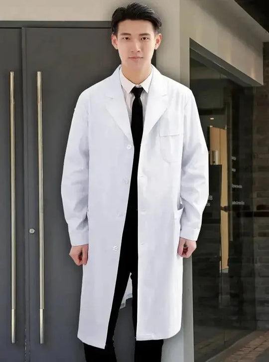 Mono de enfermera, abrigo blanco, uniforme de médico de manga larga para mujer, bata de laboratorio de médico de manga corta para hombre, química universitaria de laboratorio MedSurgery Store For Digital Health
