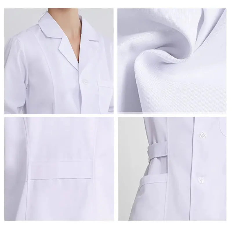 Bata blanca médica para mujer, uniforme médico de enfermera de algodón, ropa de trabajo hospitalaria, uniforme de trabajo profesional de farmacia de laboratorio científico MedSurgery Store For Digital Health