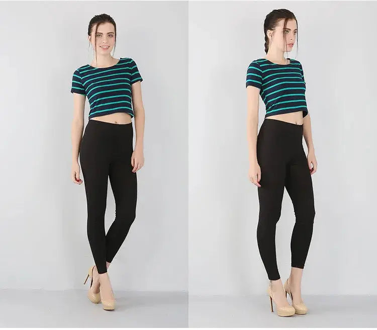 Leggings elásticos de fibra de bambú para mujer, pantalones de nueve puntos, informales, talla grande, primavera, verano y otoño, novedad de 2024 DSers Fulfillment