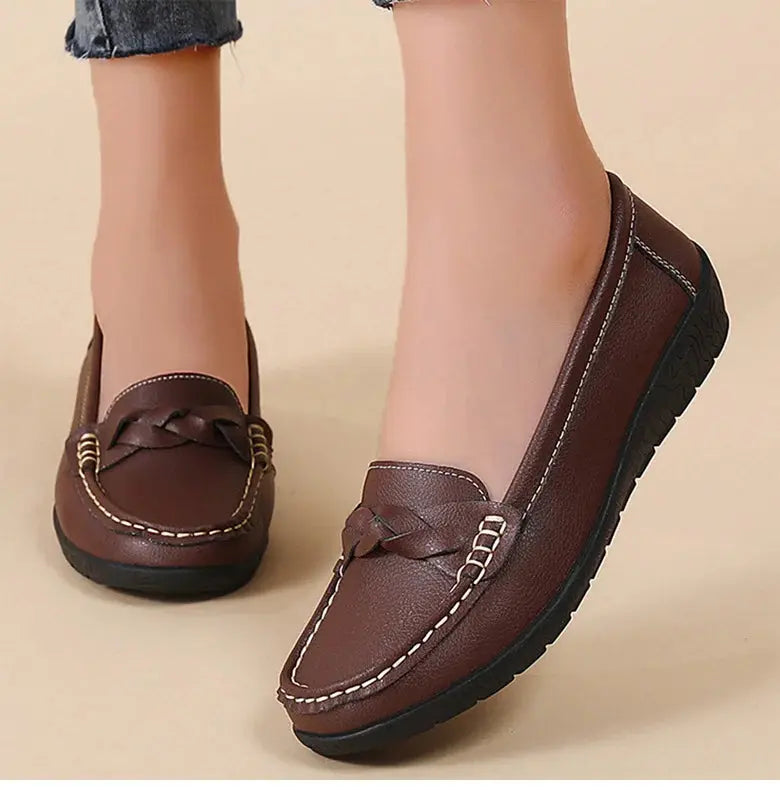 Zapatos De Mujer 2025, nuevos Zapatos planos De cuero suave, mocasines para Mujer, Zapatos planos informales, calzado para Mujer, Zapatos blancos para Mujer MedSurgery Store For Digital Health