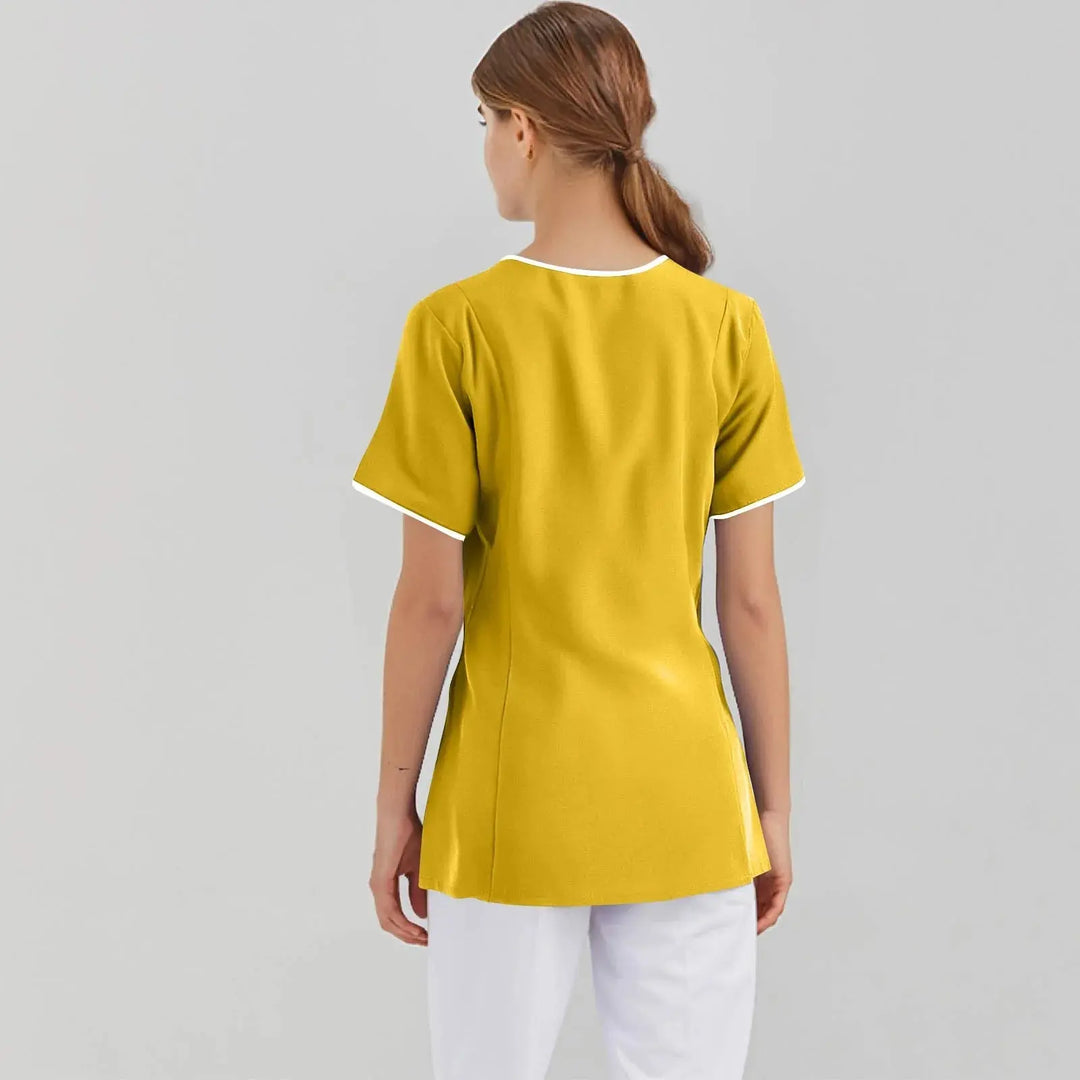 Filipina Médica Elite ISHOWTIENDA - Uniforme Clínico Ergonómico de Manga Corta con Cuello en V CJdropshipping