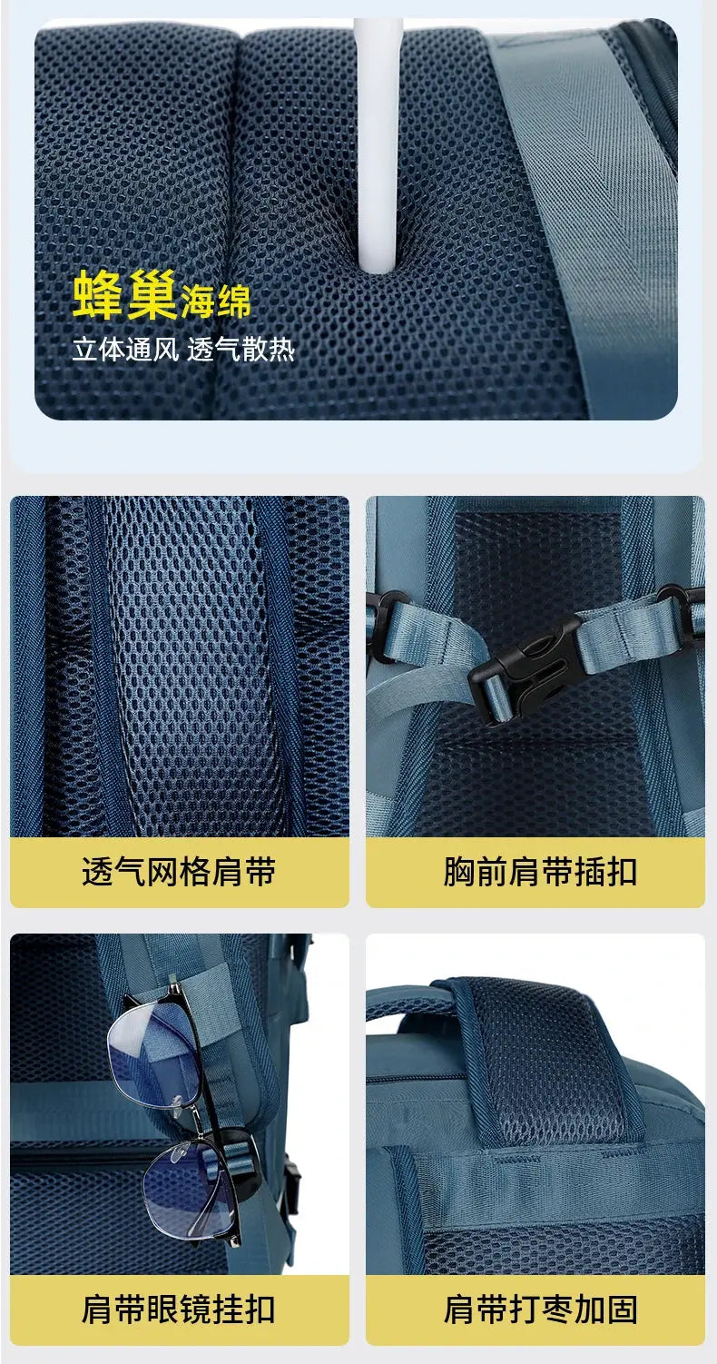 Mochila de viaje grande para mujeres y hombres, bolso de cabina, mochila impermeable multifuncional para avión con carga USB, mochila antirrobo MedSurgery Store For Digital Health