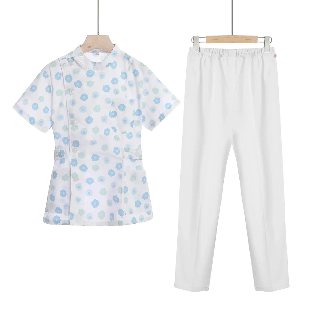 Conjunto de exfoliantes cortos rosas, uniforme médico para enfermera y Doctor, prendas de vestir para mujer, traje de dos piezas para enfermería, vestido de hospital para salón de belleza con logo MedSurgery Store For Digital Health