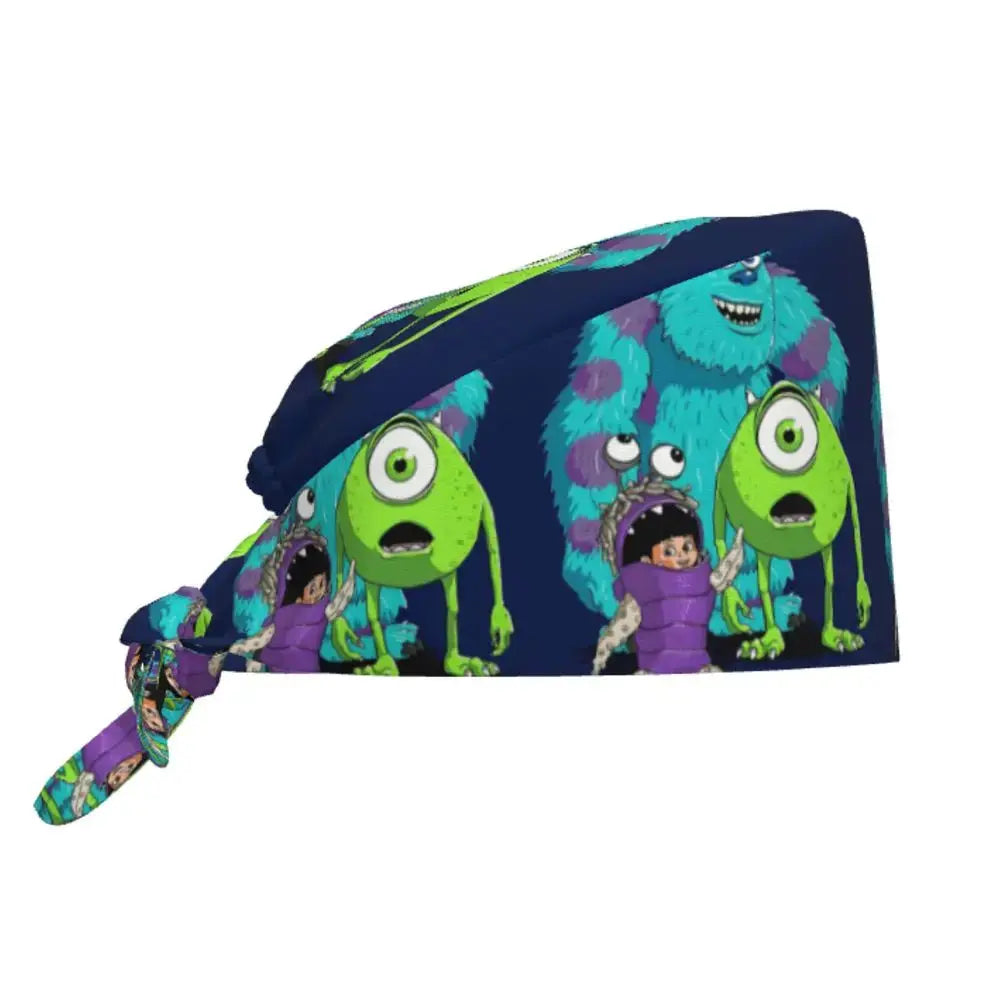 Gorro de trabajo ajustable personalizado con dibujos animados de la Universidad de Monsters, gorro quirúrgico para hombres y mujeres, gorro quirúrgico para enfermería, médico y cirujano MedSurgery Store For Digital Health