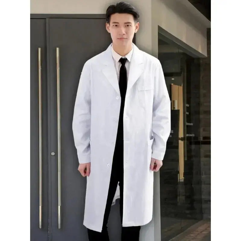 Mono de enfermera, abrigo blanco, uniforme de médico de manga larga para mujer, bata de laboratorio de médico de manga corta para hombre, química universitaria de laboratorio MedSurgery Store For Digital Health