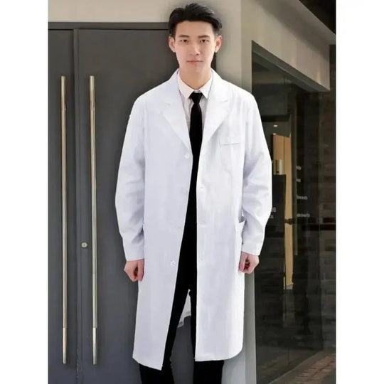Mono de enfermera, abrigo blanco, uniforme de médico de manga larga para mujer, bata de laboratorio de médico de manga corta para hombre, química universitaria de laboratorio MedSurgery Store For Digital Health