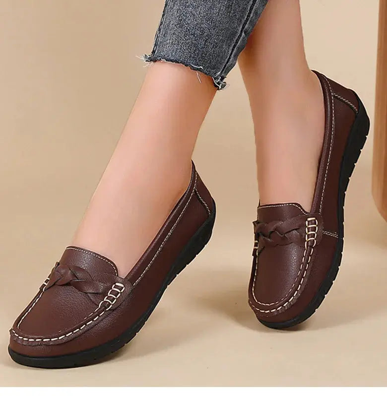 Zapatos De Mujer 2025, nuevos Zapatos planos De cuero suave, mocasines para Mujer, Zapatos planos informales, calzado para Mujer, Zapatos blancos para Mujer MedSurgery Store For Digital Health