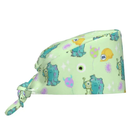 Gorro de trabajo ajustable personalizado con dibujos animados de la Universidad de Monsters, gorro quirúrgico para hombres y mujeres, gorro quirúrgico para enfermería, médico y cirujano MedSurgery Store For Digital Health