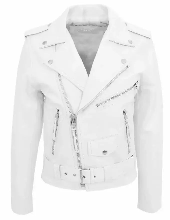 Chaqueta de cuero PU blanca para hombre, abrigo de estilo Punk de motocicleta de manga larga, Otoño Invierno MedSurgery Store For Digital Health