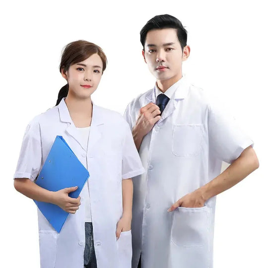 Abrigo blanco, ropa Experimental para estudiantes universitarios, ropa de médico de manga larga para hombres y mujeres, química y medicina de manga corta MedSurgery Store For Digital Health