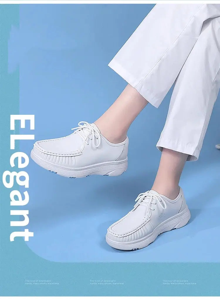 STRONGSHEN, zapatos blancos con plataforma, zapatos de enfermera para mujer, zapatos de trabajo ligeros y cómodos informales, zapatos antideslizantes a la moda para mujer MedSurgery Store For Digital Health