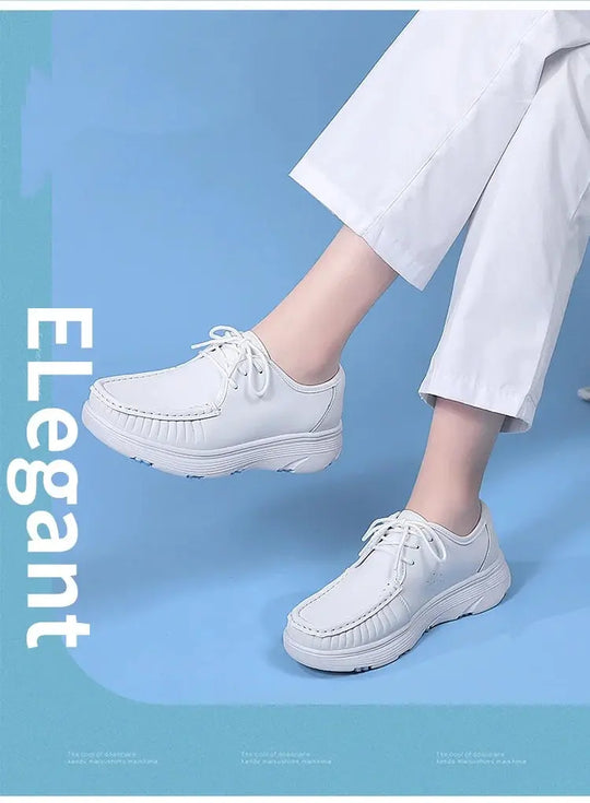 STRONGSHEN, zapatos blancos con plataforma, zapatos de enfermera para mujer, zapatos de trabajo ligeros y cómodos informales, zapatos antideslizantes a la moda para mujer MedSurgery Store For Digital Health