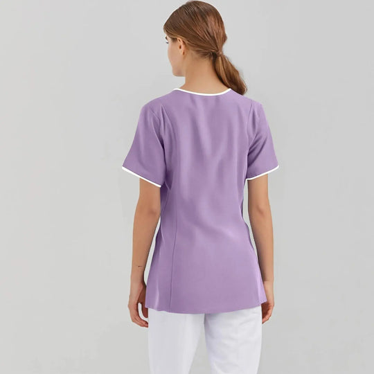Filipina Médica Elite ISHOWTIENDA - Uniforme Clínico Ergonómico de Manga Corta con Cuello en V CJdropshipping