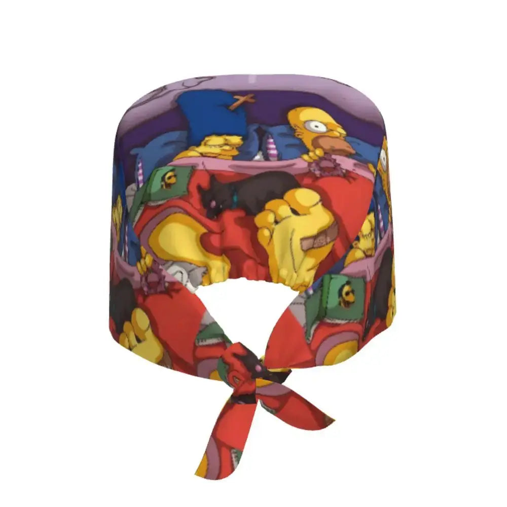 Gorro de trabajo ajustable personalizado con explosión cerebral, gorro quirúrgico de los Simpsons, gorro quirúrgico para enfermería, médico, cirujano, para Chef MedSurgery Store For Digital Health