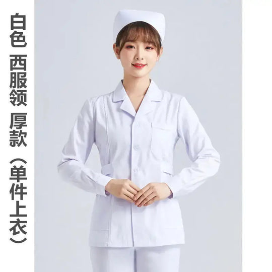 Uniforme de Enfermera Blanco Elite - Top Médico Ajustable de Manga Corta para Mujer CJdropshipping