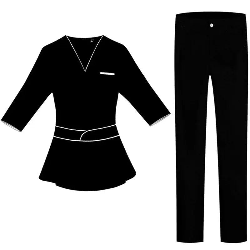 Uniforme estético de verano, traje de salón de belleza de manga corta, ropa de esteticista de Spa para mujer, ropa de trabajo de masaje de Hotel, monos coreanos-BC MedSurgery Store For Digital Health