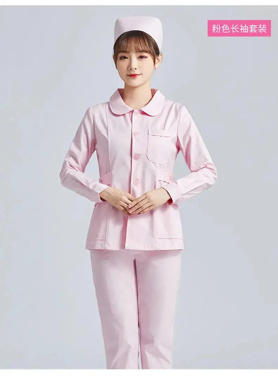 Uniforme de Enfermera Blanco Elite - Top Médico Ajustable de Manga Corta para Mujer CJdropshipping
