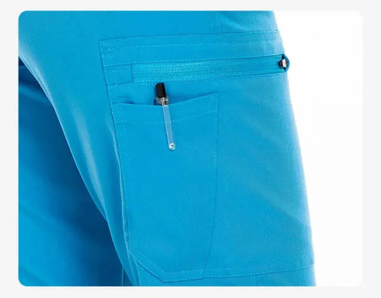 Top de trabajo, uniforme de médico y enfermera, pantalones sencillos con más bolsillos, pantalones de exfoliación Dental, trajes médicos Unisex, conjunto de 3 piezas CJdropshipping