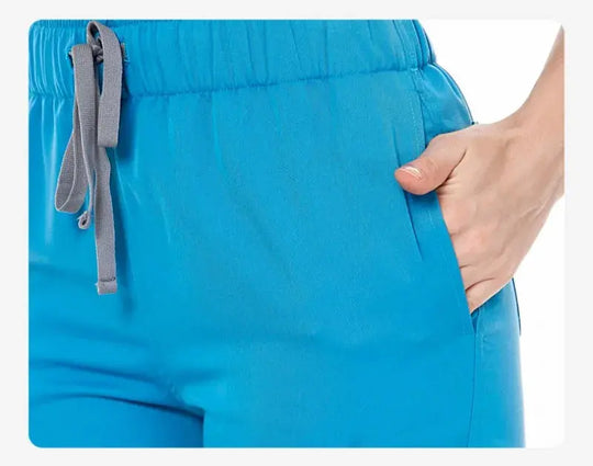 Top de trabajo, uniforme de médico y enfermera, pantalones sencillos con más bolsillos, pantalones de exfoliación Dental, trajes médicos Unisex, conjunto de 3 piezas CJdropshipping