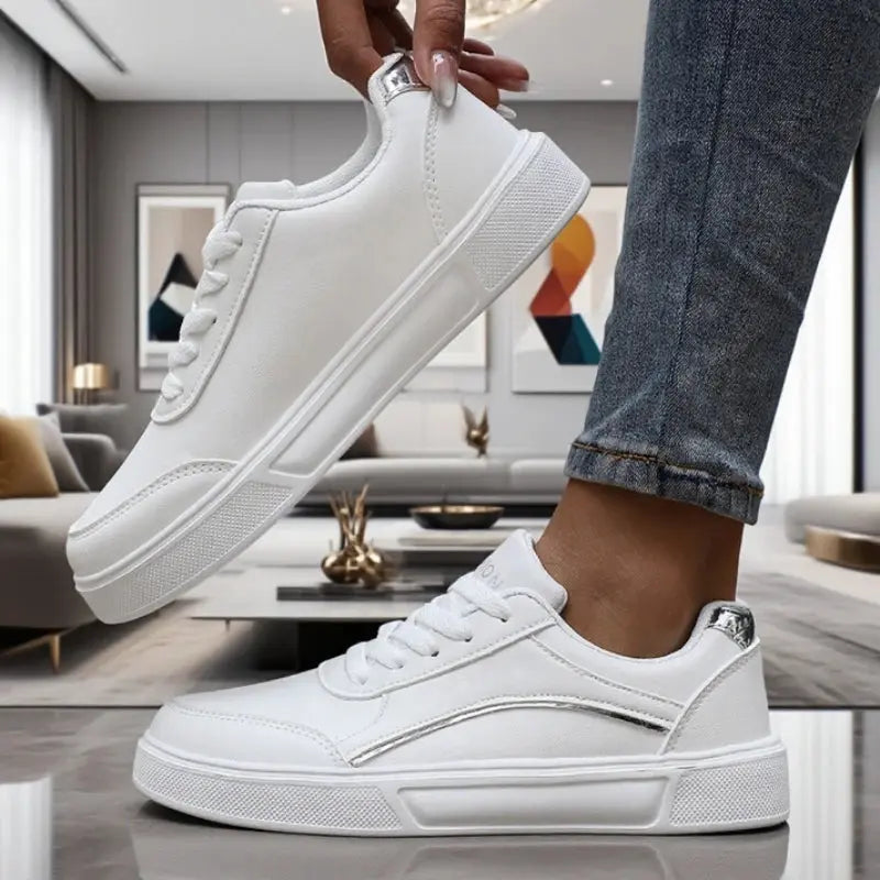 Zapatillas bajas blancas con estilo para mujer, ligeras, transpirables, a la moda, prácticas, informales, zapatillas para correr estéticas de moda MedSurgery Store For Digital Health