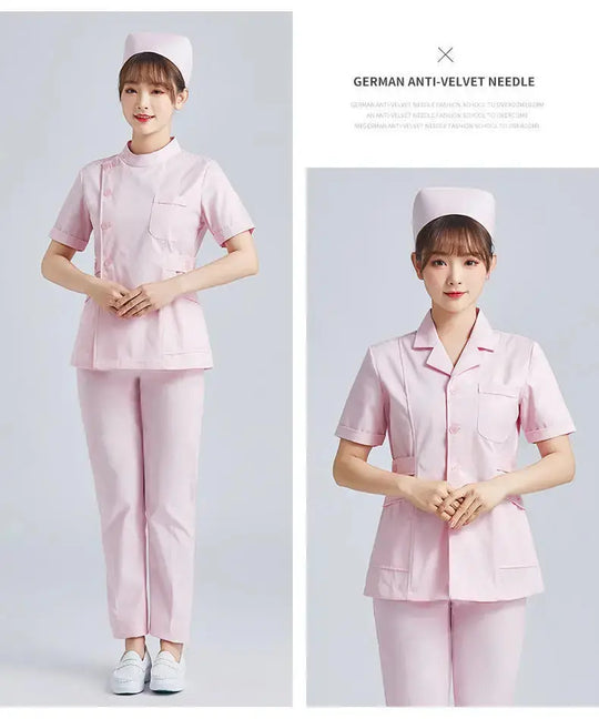 Uniforme de Enfermera Blanco Elite - Top Médico Ajustable de Manga Corta para Mujer CJdropshipping
