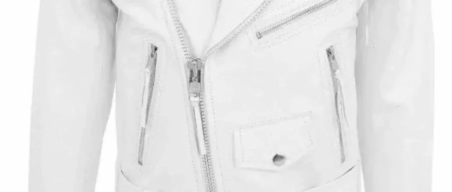 Chaqueta de cuero PU blanca para hombre, abrigo de estilo Punk de motocicleta de manga larga, Otoño Invierno MedSurgery Store For Digital Health