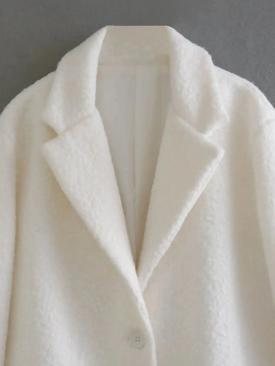 2025 Chaqueta larga de lana para mujer Otoño Invierno mujer abrigo de Cachemira medio largo de lana mezclas de manga larga prendas de vestir elegantes de un solo pecho MedSurgery Store For Digital Health