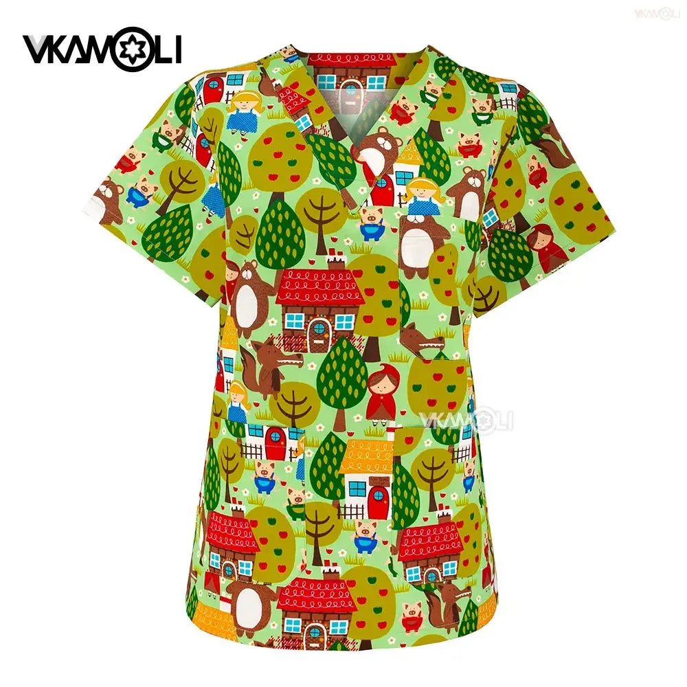 Uniforme de Spa para clínica de mascotas, ropa de trabajo para mujer, traje médico, tops exfoliantes, camisa exfoliante CJdropshipping