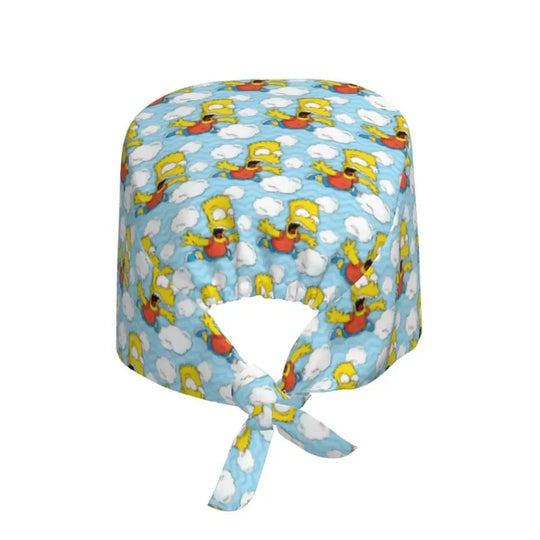 Personalizado The Simpsons Cartoon personal médico Scrubs Hat hombres mujeres médico enfermería gorro quirúrgico Scrub Caps MedSurgery Store For Digital Health