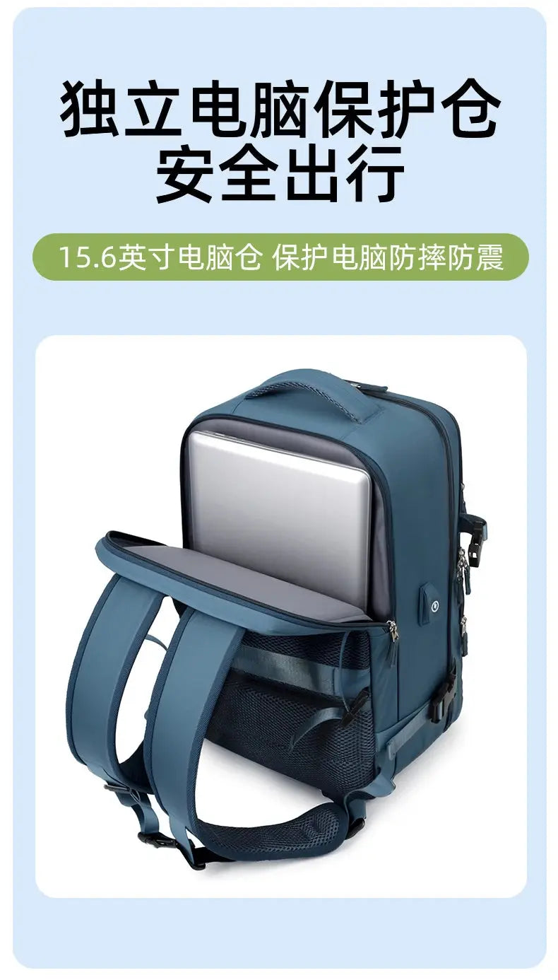 Mochila de viaje grande para mujeres y hombres, bolso de cabina, mochila impermeable multifuncional para avión con carga USB, mochila antirrobo MedSurgery Store For Digital Health