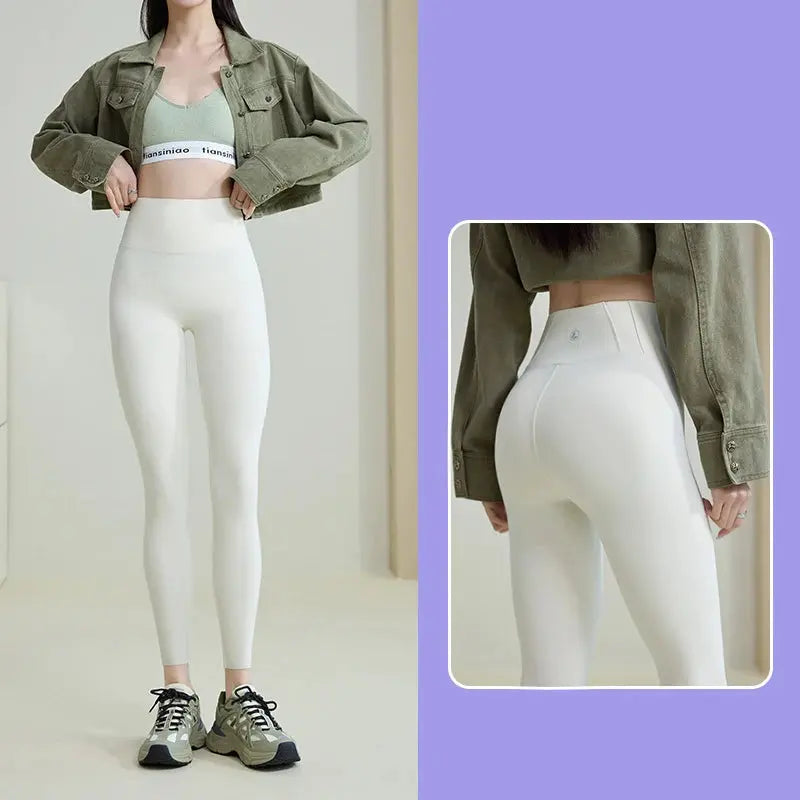 BIVIGAOS 2025 Primavera Verano nueva ciruela roja 3D sensación desnuda Leggings de piel de tiburón mujeres delgadas Sexy deporte Yoga Push Up Fitness Leggings MedSurgery Store For Digital Health