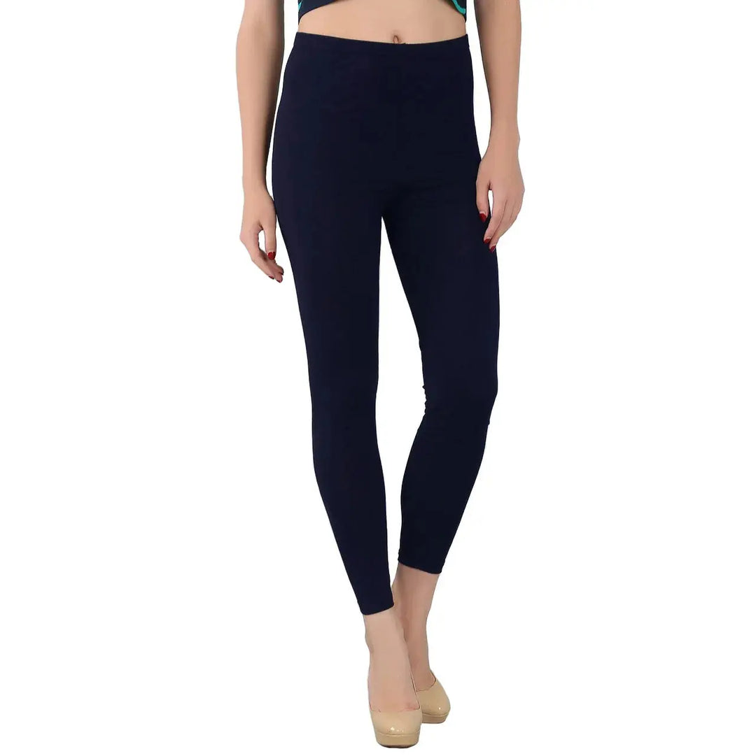 Leggings elásticos de fibra de bambú para mujer, pantalones de nueve puntos, informales, talla grande, primavera, verano y otoño, novedad de 2024 DSers Fulfillment