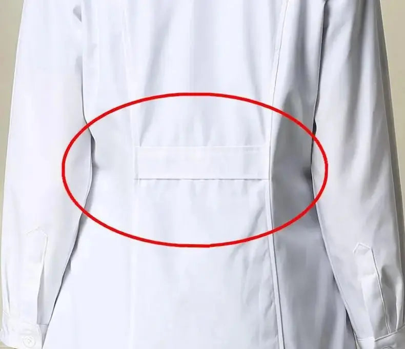 Bata de laboratorio blanca, uniforme de médico femenino de manga larga, uniforme de aislamiento masculino, uniforme de laboratorio, uniforme de trabajo de enfermera y estudiante MedSurgery Store For Digital Health