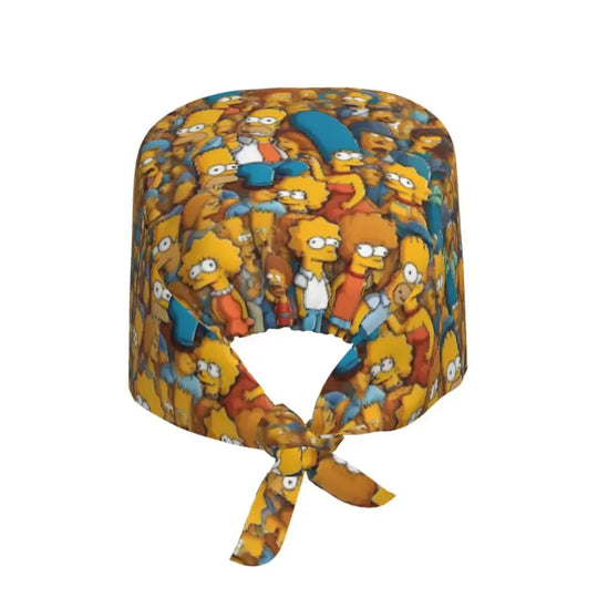 Gorro de trabajo ajustable personalizado con explosión cerebral, gorro quirúrgico de los Simpsons, gorro quirúrgico para enfermería, médico, cirujano, para Chef MedSurgery Store For Digital Health