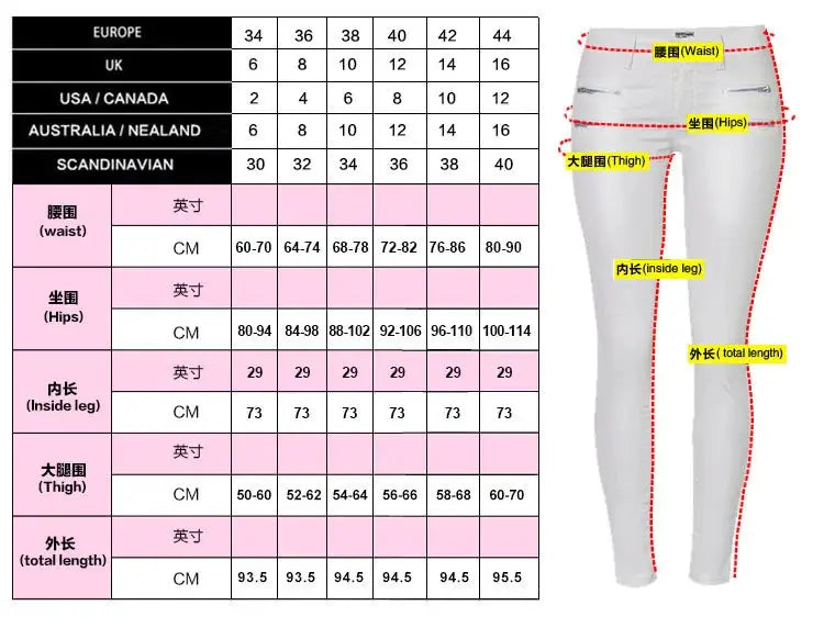 Pantalón de mujer de talle bajo, pantalones elásticos ajustados con doble cremallera, pantalones de piel sintética blancos para mujer MedSurgery Store For Digital Health
