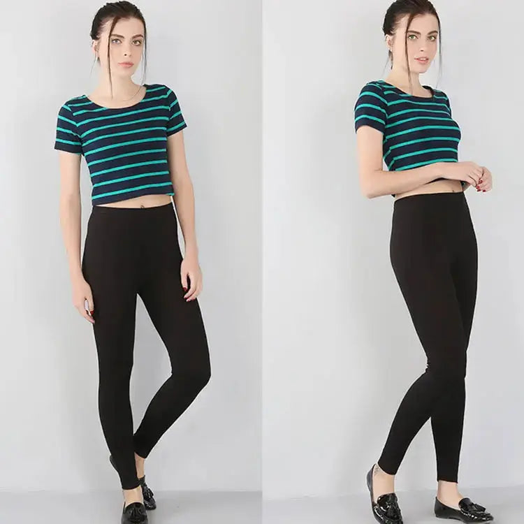 Leggings elásticos de fibra de bambú para mujer, pantalones de nueve puntos, informales, talla grande, primavera, verano y otoño, novedad de 2024 DSers Fulfillment
