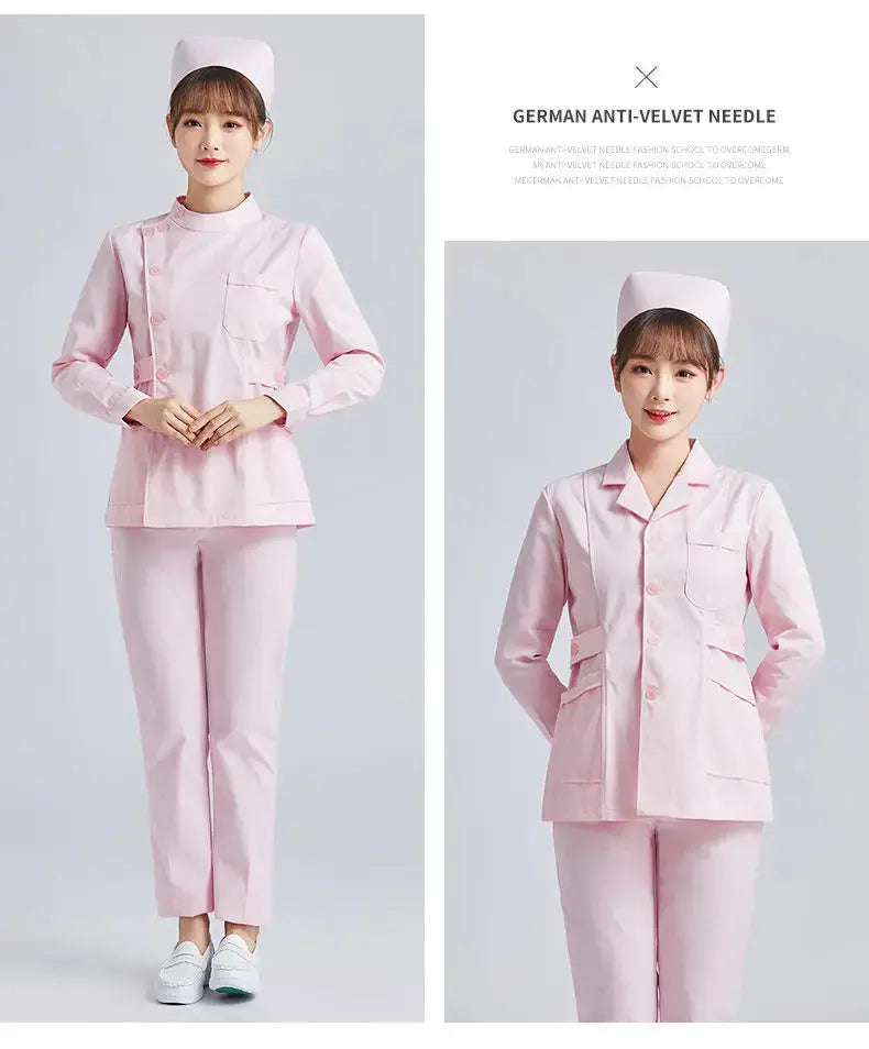 Uniforme de Enfermera Blanco Elite - Top Médico Ajustable de Manga Corta para Mujer CJdropshipping