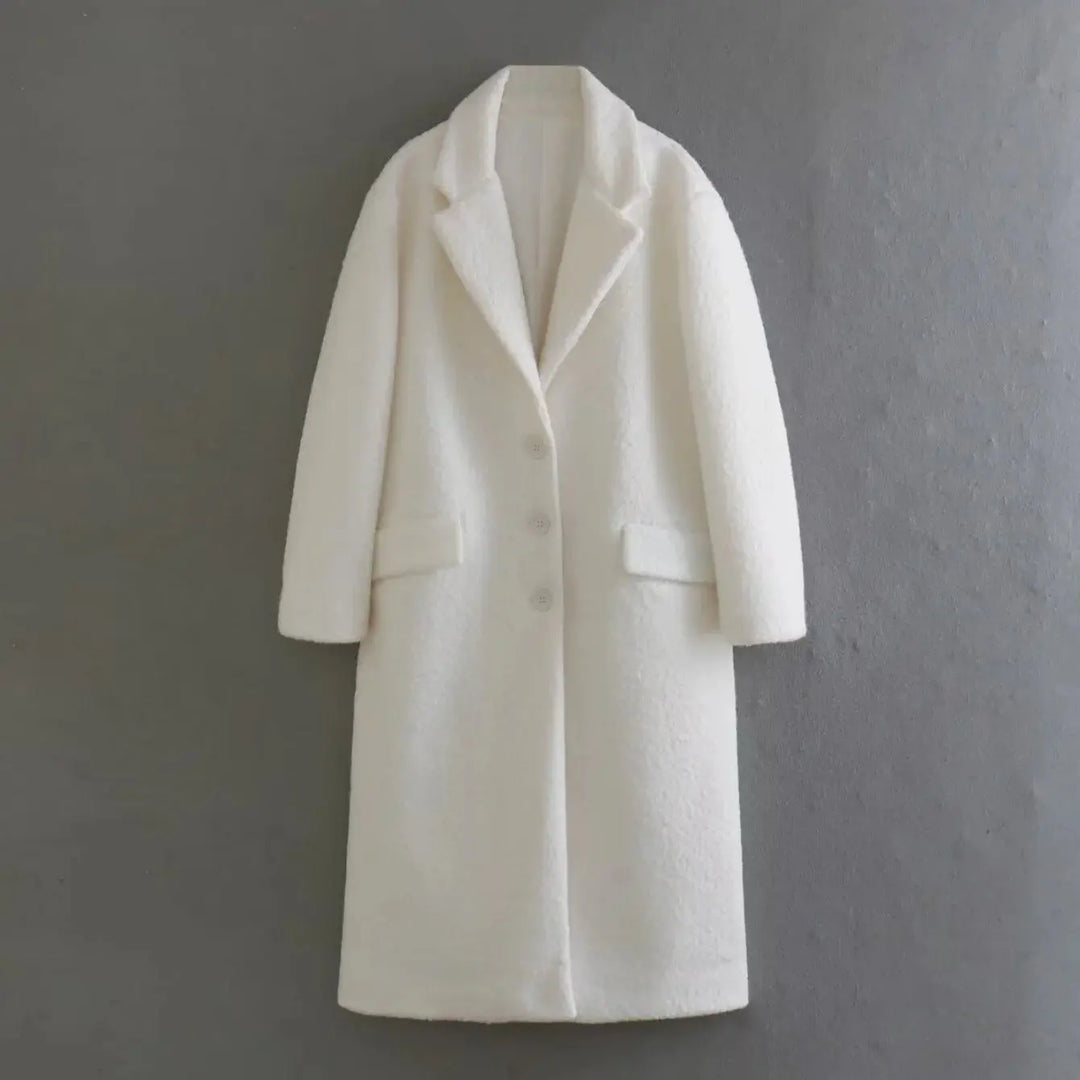 2025 Chaqueta larga de lana para mujer Otoño Invierno mujer abrigo de Cachemira medio largo de lana mezclas de manga larga prendas de vestir elegantes de un solo pecho MedSurgery Store For Digital Health