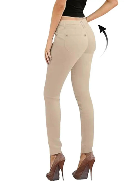 Pantalones vaqueros elásticos de algodón para mujer, pantalón informal, blanco, ultraelástico, cómodo, para el trabajo MedSurgery Store For Digital Health