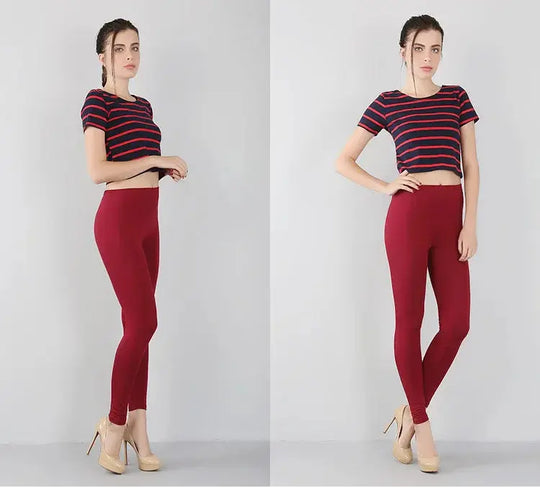 Leggings elásticos de fibra de bambú para mujer, pantalones de nueve puntos, informales, talla grande, primavera, verano y otoño, novedad de 2024 DSers Fulfillment