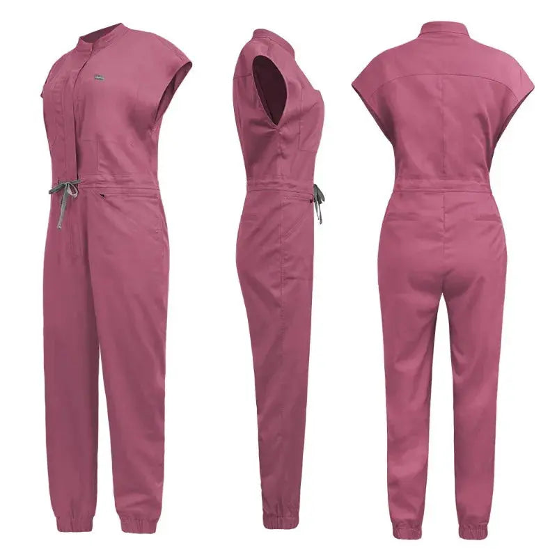 Venta al por mayor de ropa médica, uniforme exfoliante para mujer, mono de manga corta, ropa de Hospital médico, uniformes exfoliantes con bolsillo CJdropshipping